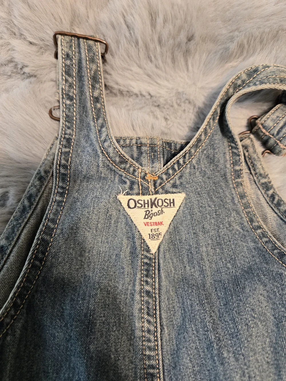OshKosh B'gosh Classic Carpenter Blue Denim Overalls 24 Months